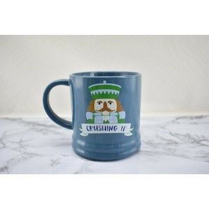 Threshold Holiday Nutcracker Crushing It Mug Blue Porcelain Christmas Coffee Cup